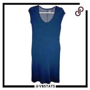 Toad & Co‎ Women's Flexcel Cap Sleeve Shirt Dress Blue Size Medium